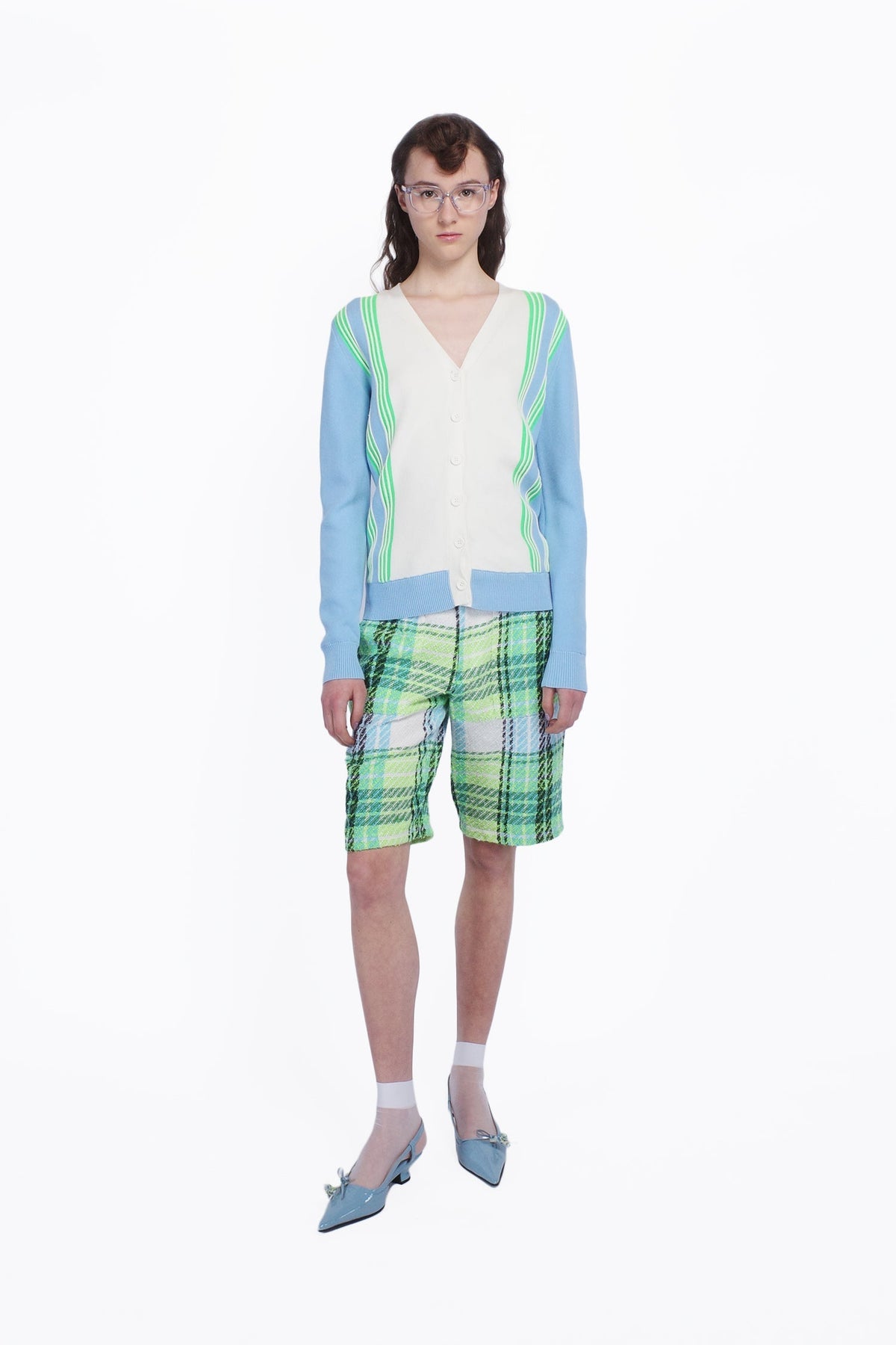 Capri Plaid Bermuda Shorts | Anna Sui