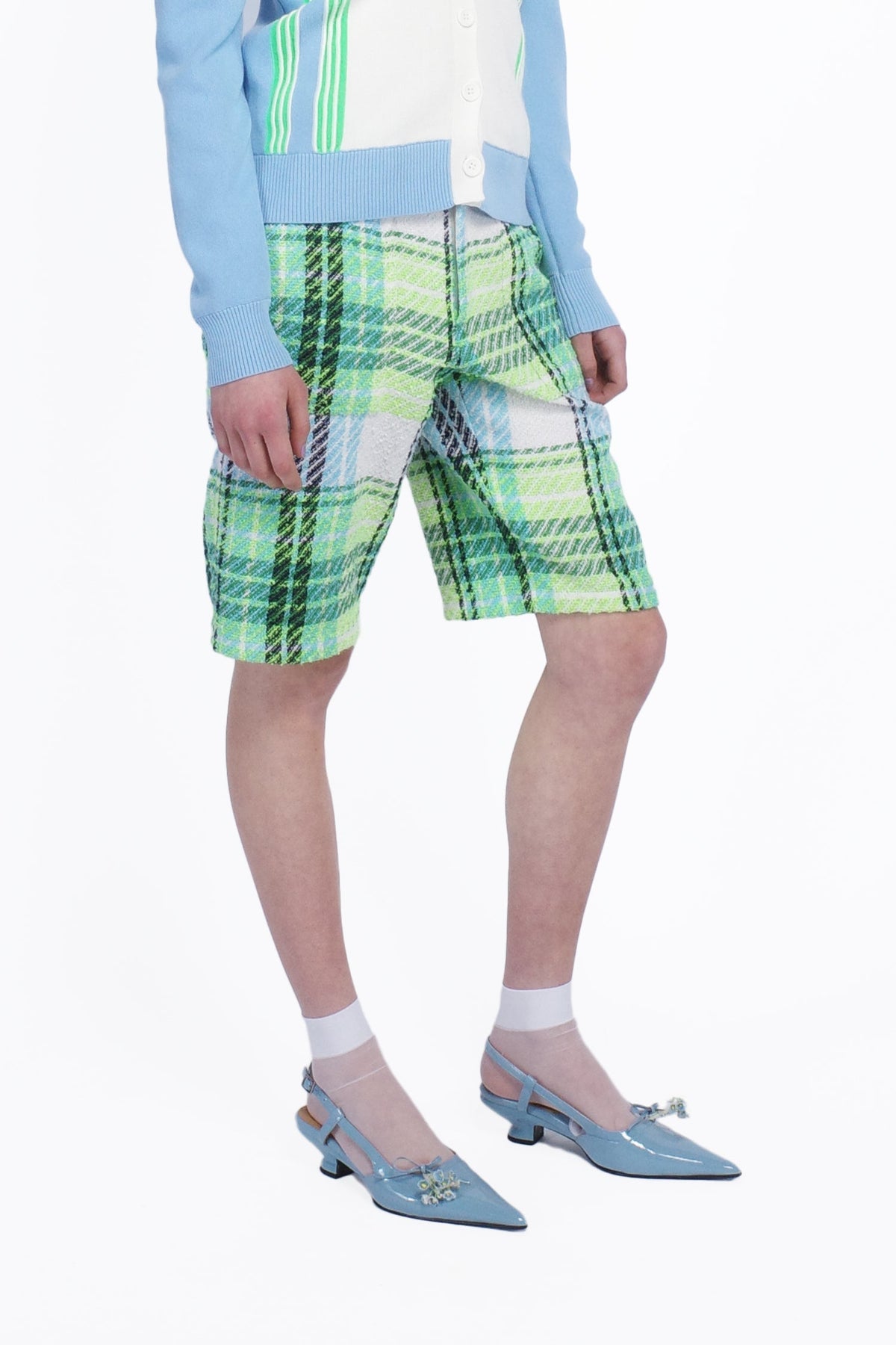 Capri Plaid Bermuda Shorts | Anna Sui