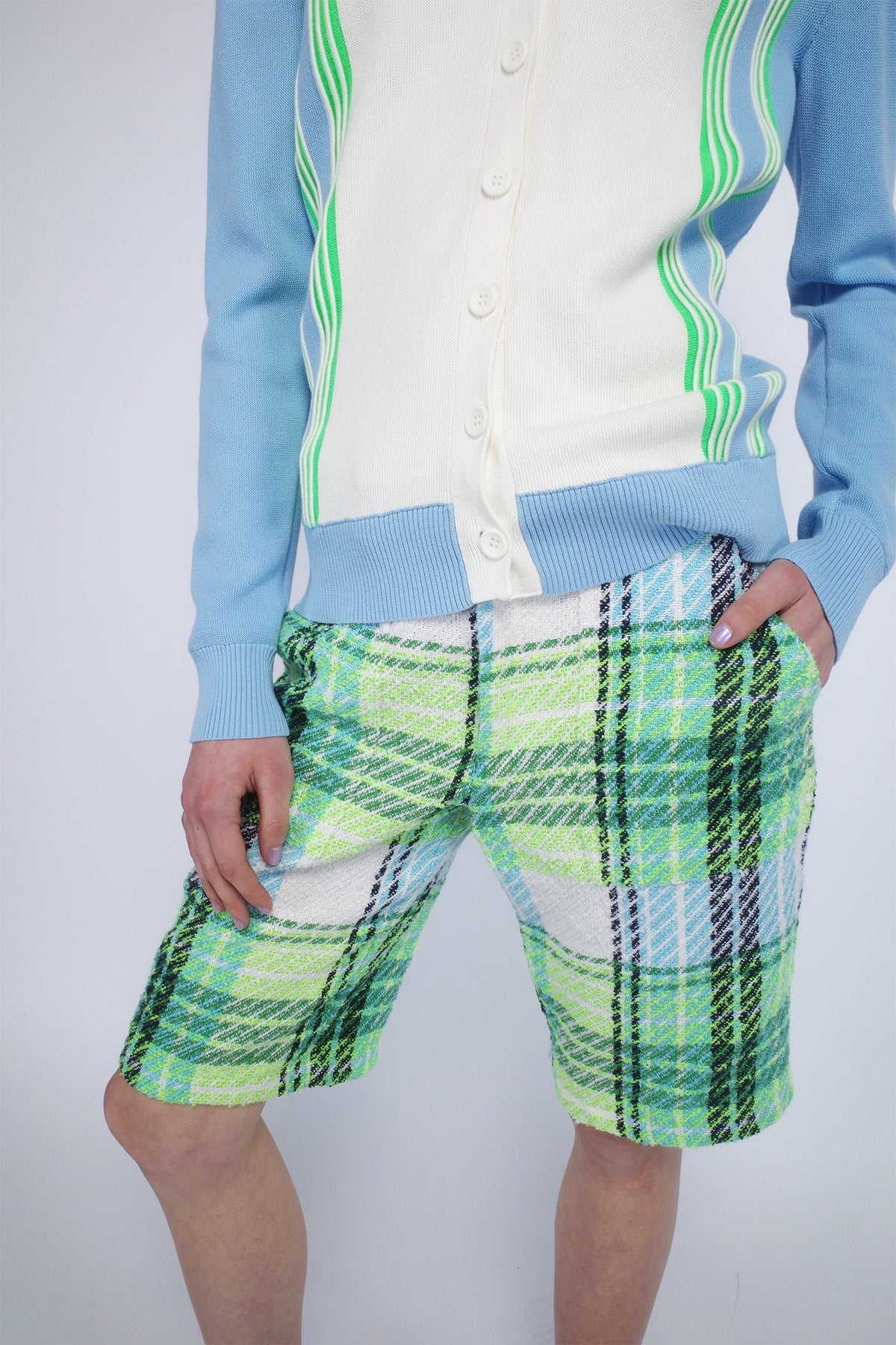 Capri Plaid Bermuda Shorts | Anna Sui