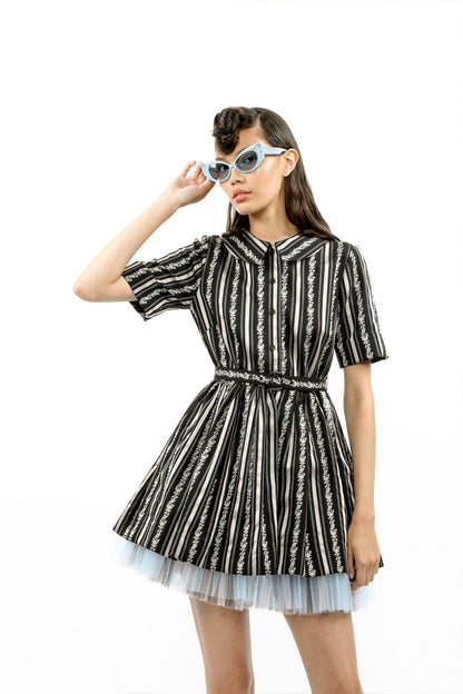 Ribbon Roses Belted Mini Dress | Anna Sui