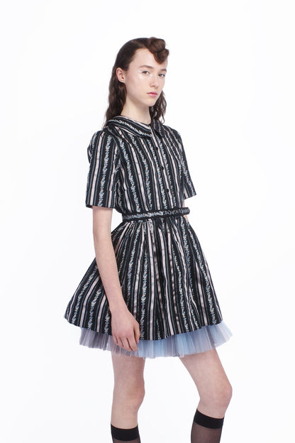 Ribbon Roses Belted Mini Dress | Anna Sui