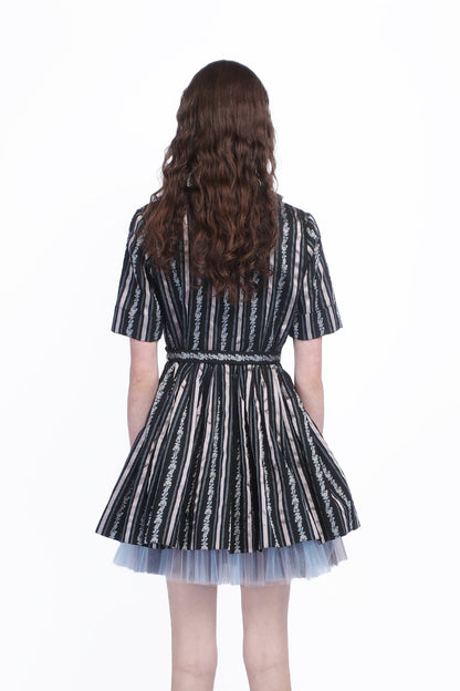 Ribbon Roses Belted Mini Dress | Anna Sui