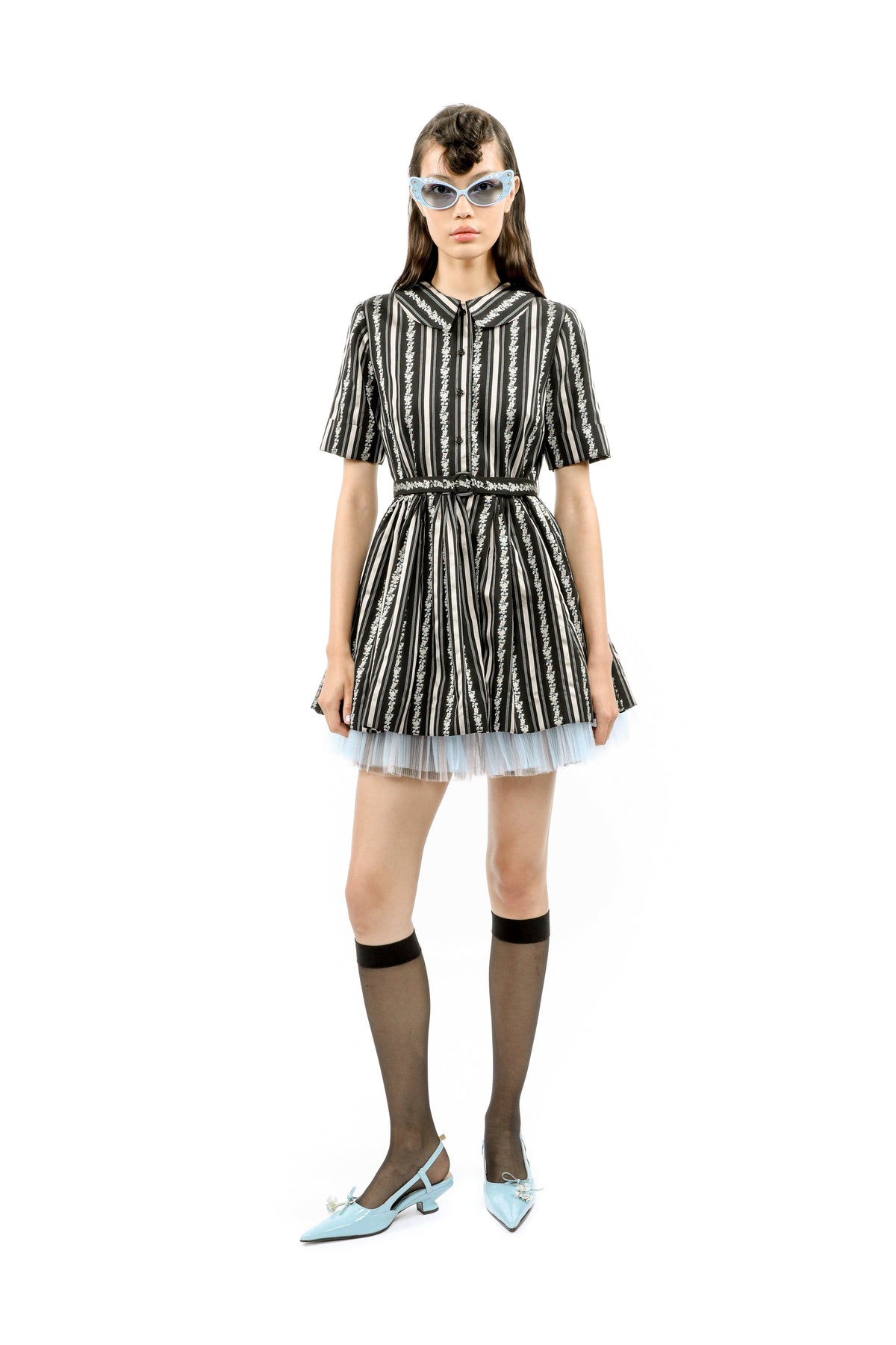 Ribbon Roses Belted Mini Dress | Anna Sui