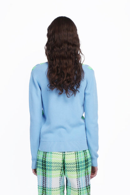 Amalfi Knit Cardigan - Baby Blue | Anna Sui