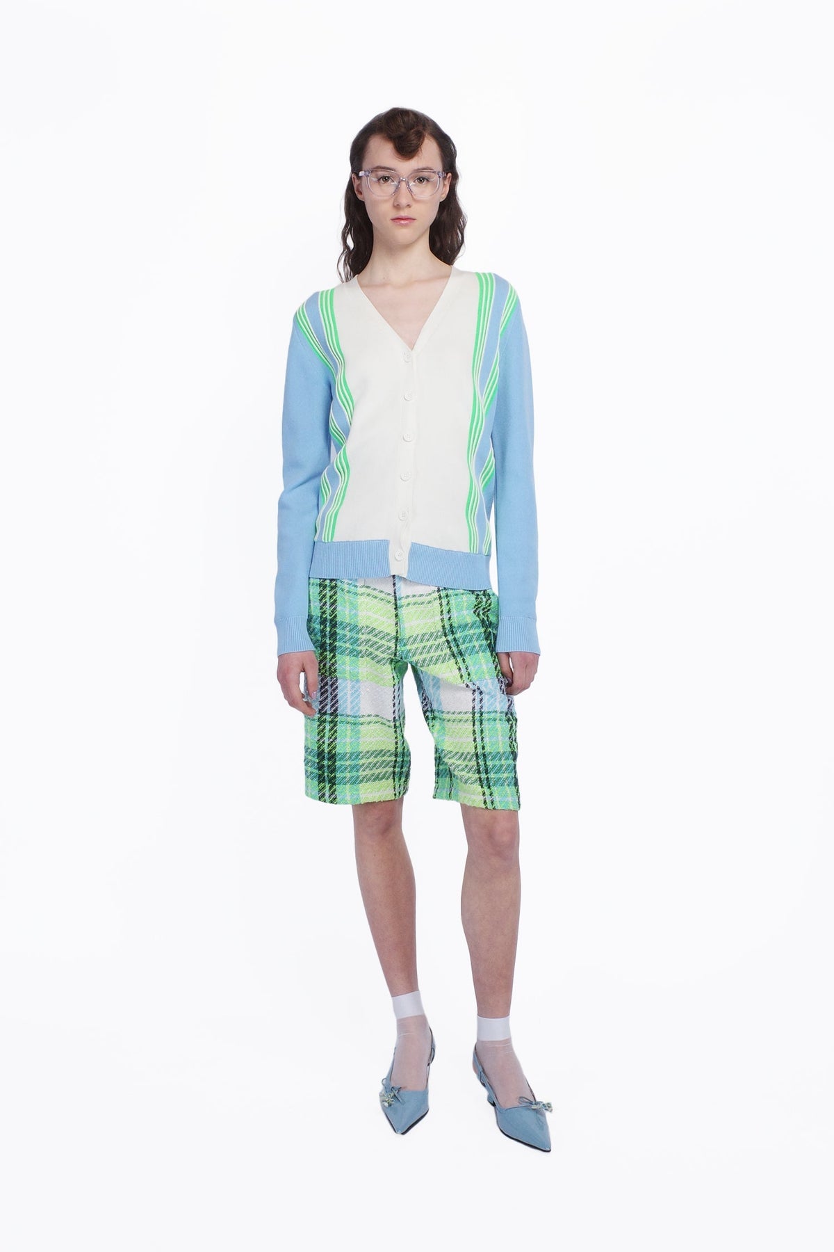 Amalfi Knit Cardigan - Baby Blue | Anna Sui