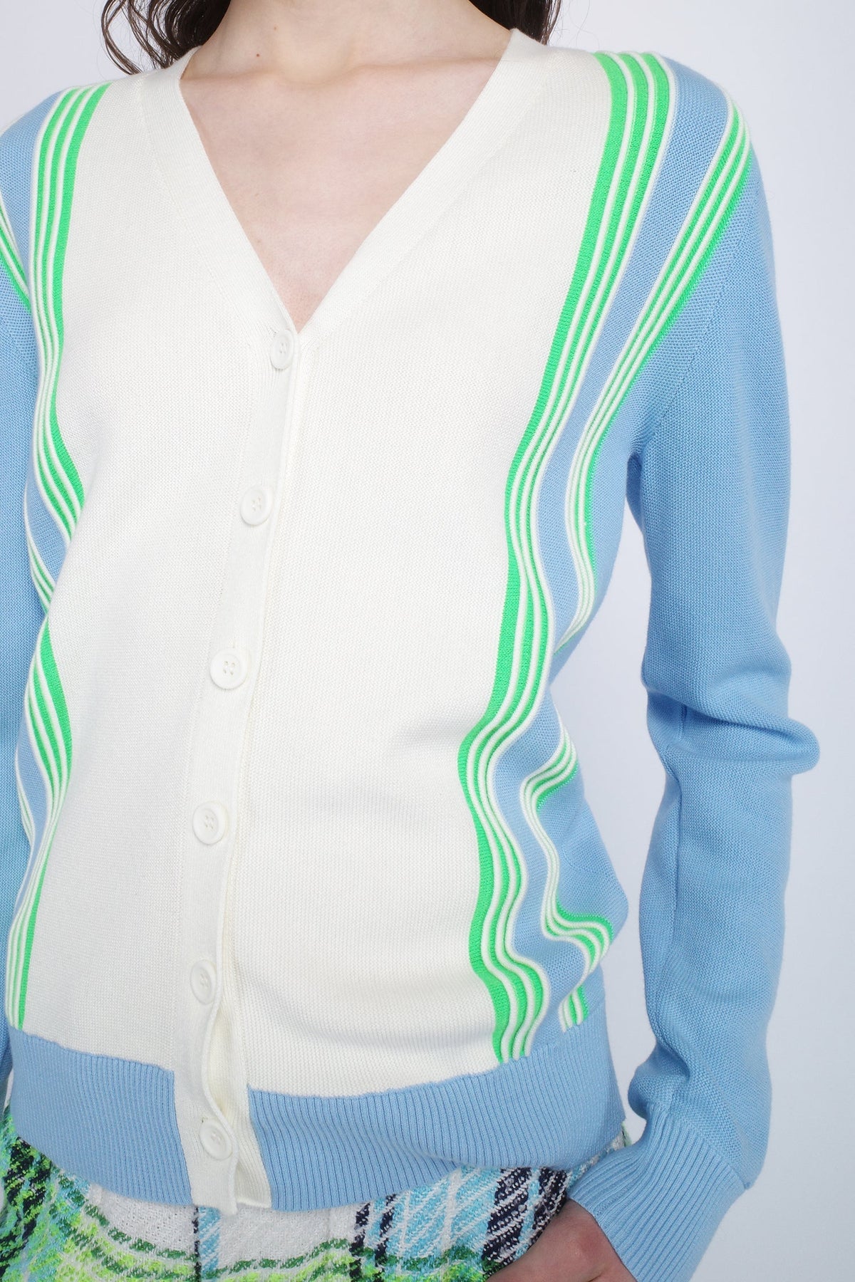 Amalfi Knit Cardigan - Baby Blue | Anna Sui