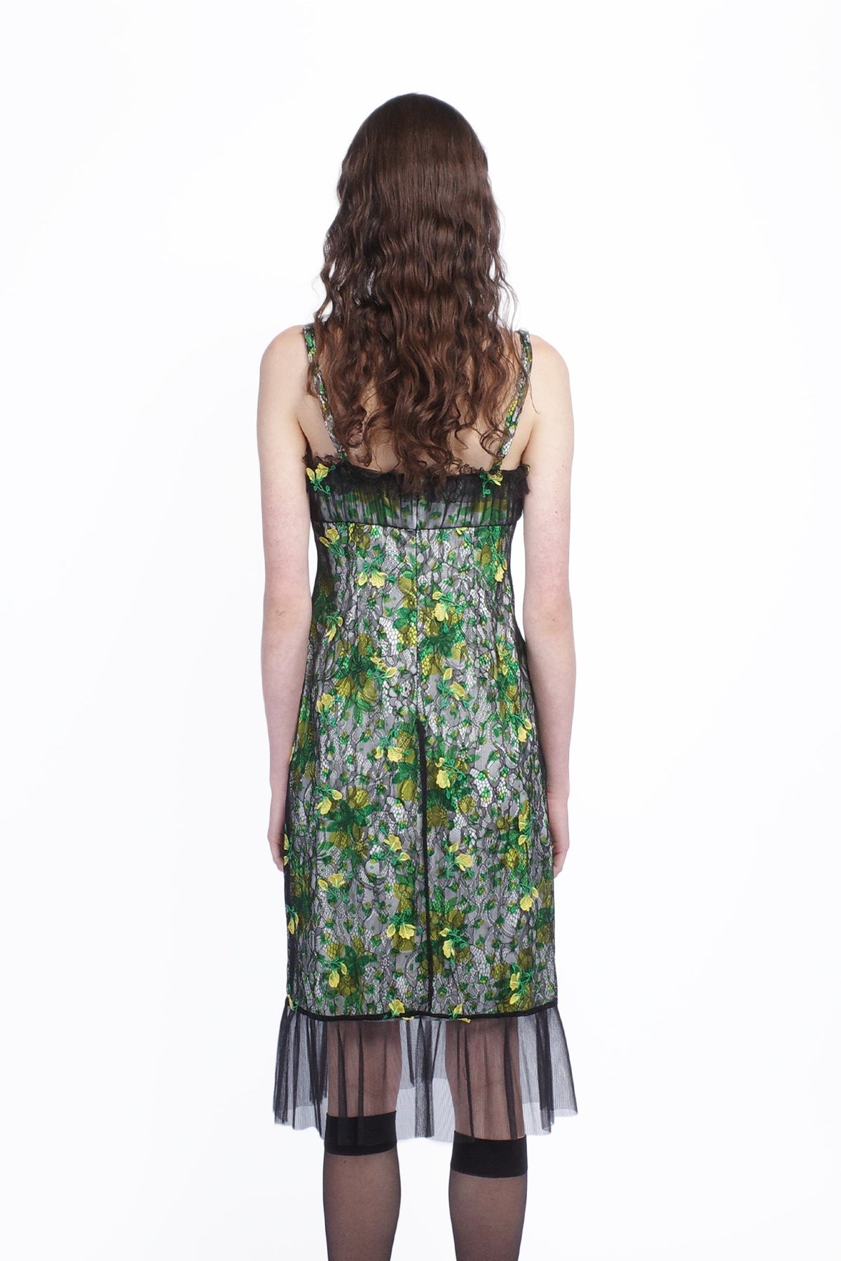 Rosebuds Lace Combo Slip Dress | Anna Sui