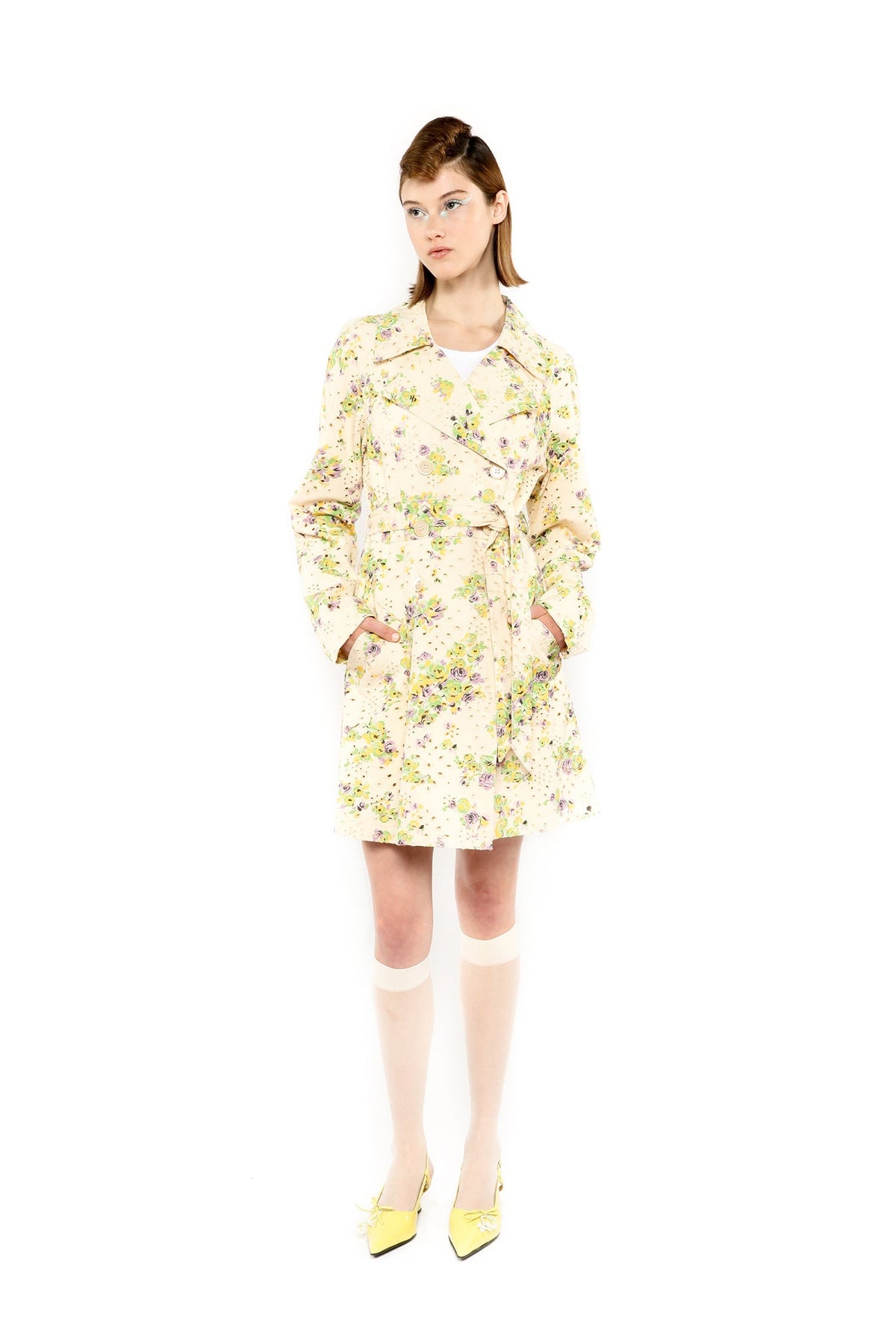 Rosies Posies Eyelet Trench Coat | Anna Sui