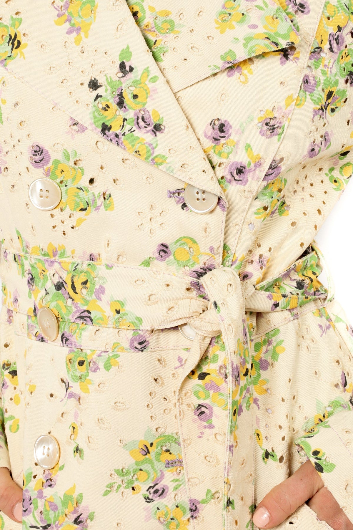 Rosies Posies Eyelet Trench Coat | Anna Sui