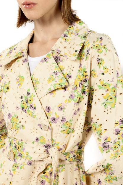 Rosies Posies Eyelet Trench Coat | Anna Sui