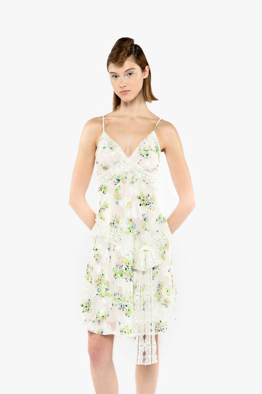 Rosies Posies Chiffon Romantic Lace Slip Dress | Anna Sui