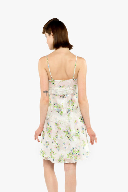 Rosies Posies Chiffon Romantic Lace Slip Dress | Anna Sui