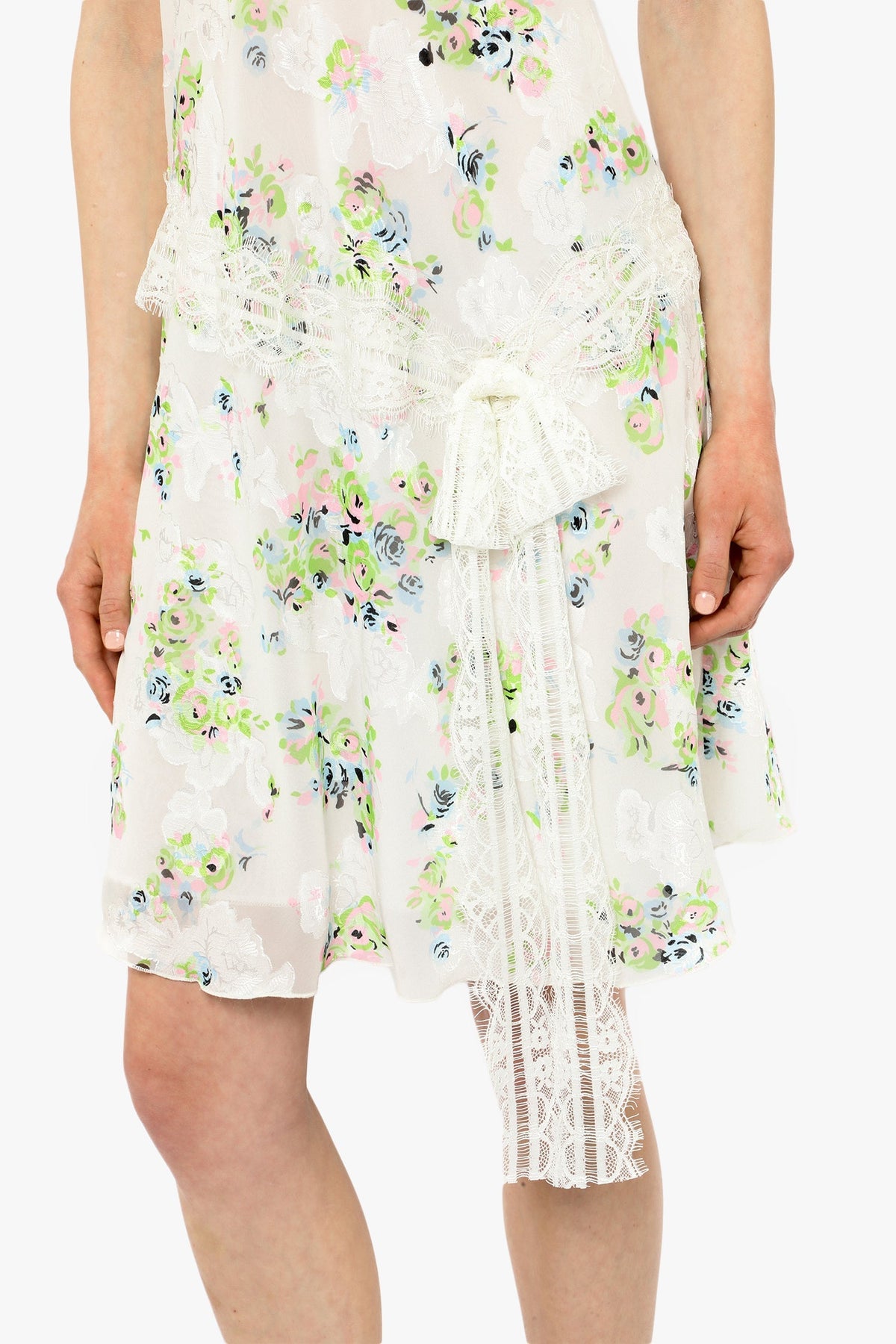 Rosies Posies Chiffon Romantic Lace Slip Dress | Anna Sui