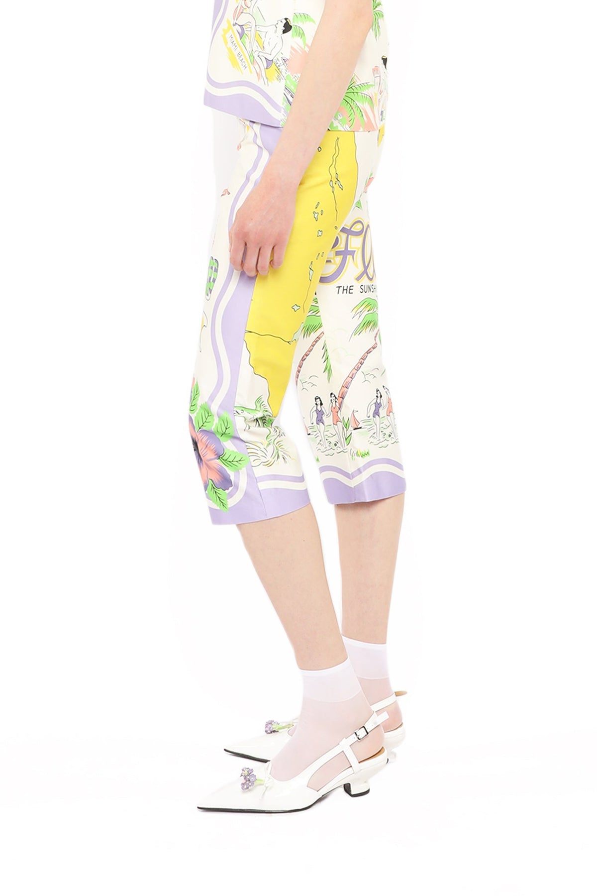 Florida Cotton Sateen Capri Pants | Anna Sui