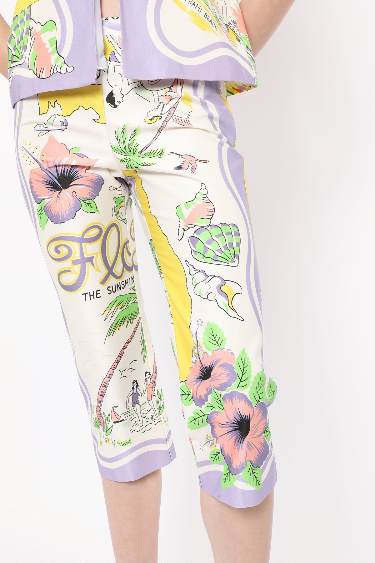 Florida Cotton Sateen Capri Pants | Anna Sui