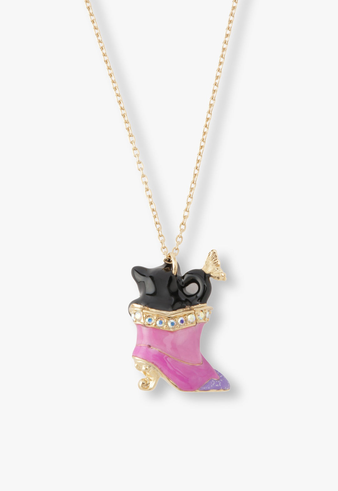 Mystical Cat & Butterfly Boot Necklace | Anna Sui
