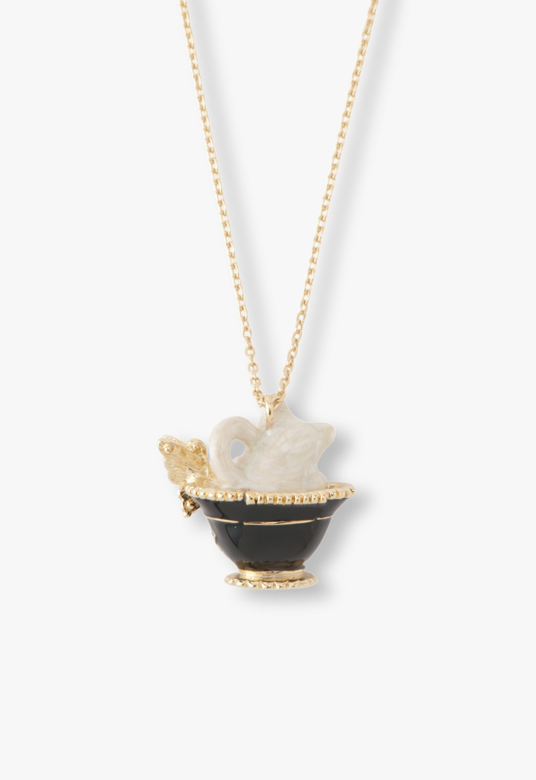 Jeweled Cat & Butterfly Chalice Necklace | Anna Sui