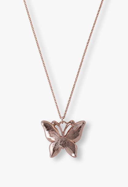 Pink & Lavender Butterfly Glow Necklace - Rose Gold | Anna Sui
