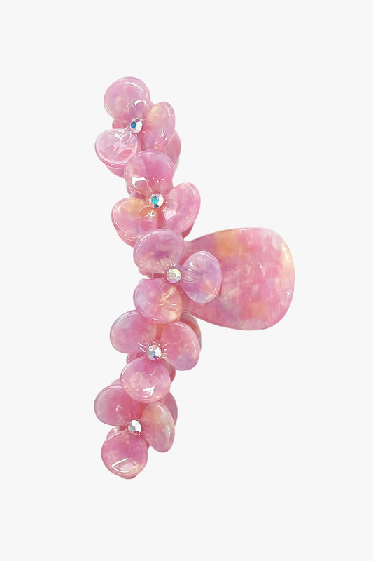Gemstone Blossom Large Jaw Clip - Pink | Anna Sui