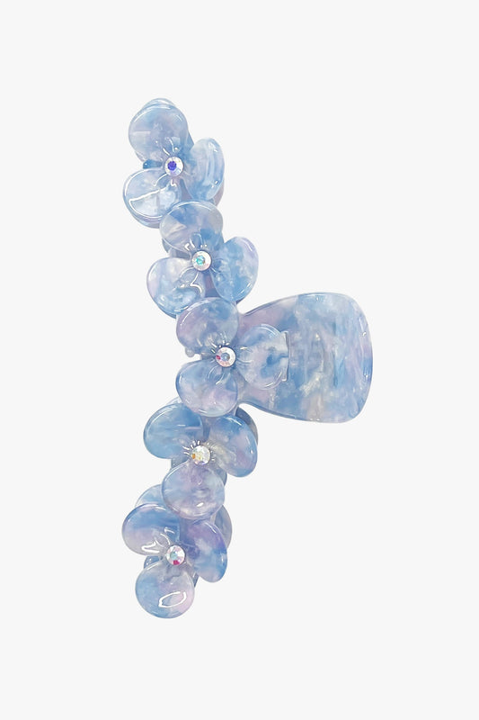 Gemstone Blossom Large Jaw Clip - Blue | Anna Sui