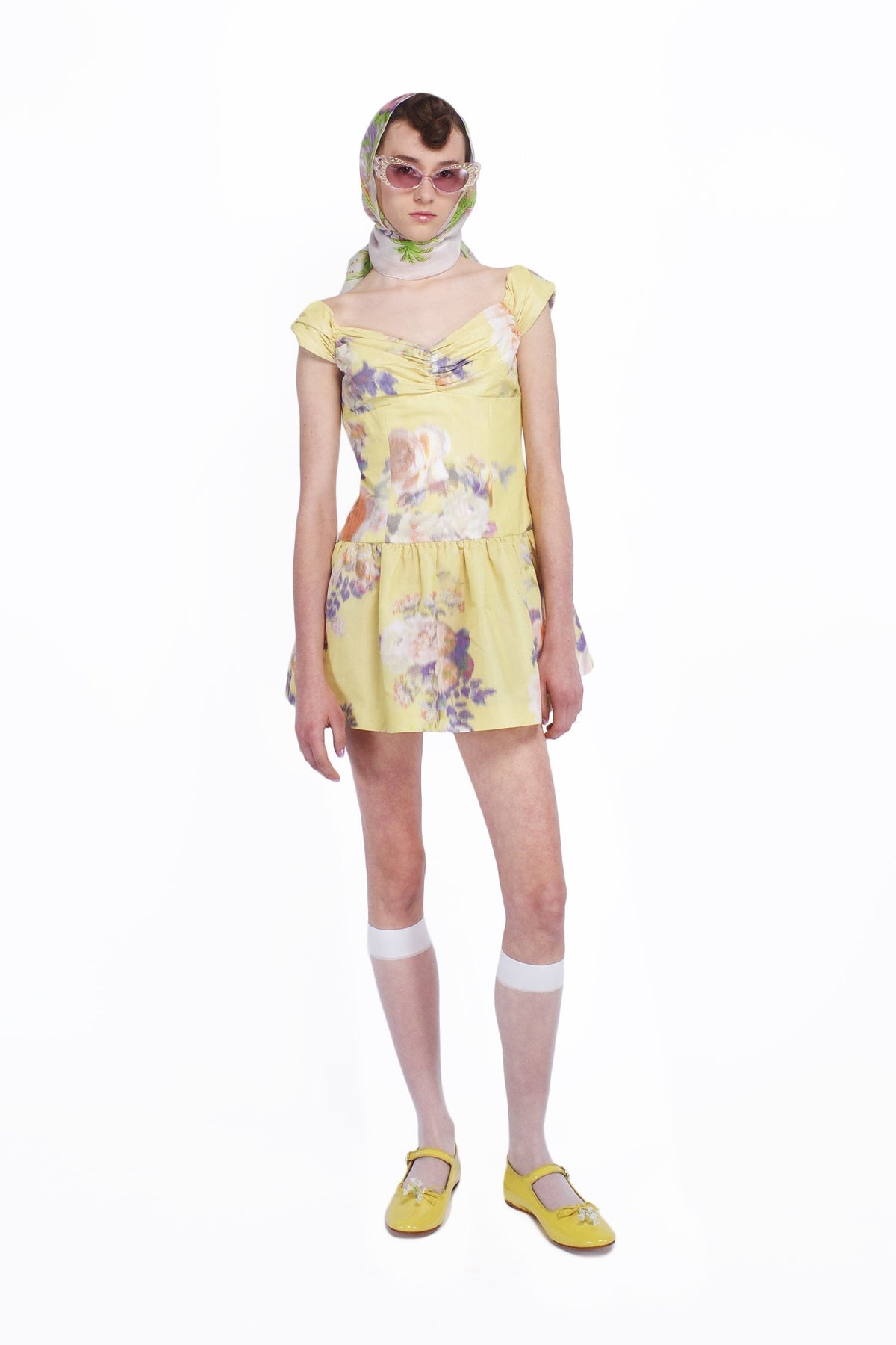 Cabbage Rose Taffeta Sweetheart Dress | Anna Sui