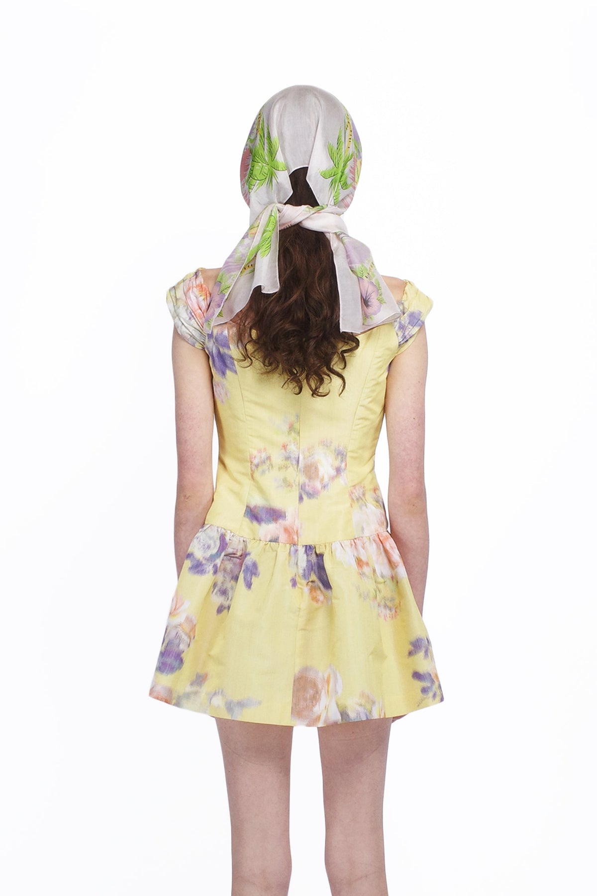 Cabbage Rose Taffeta Sweetheart Dress | Anna Sui