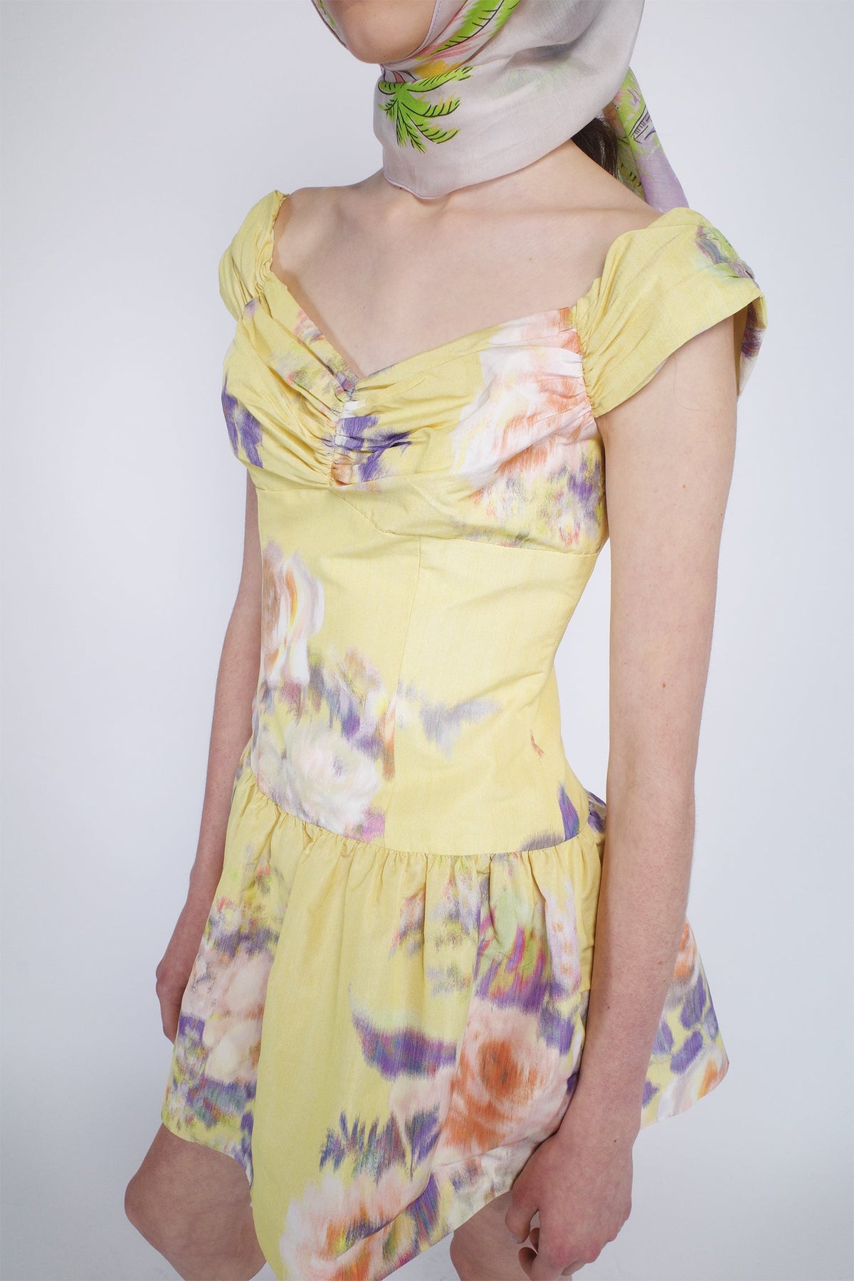 Cabbage Rose Taffeta Sweetheart Dress | Anna Sui
