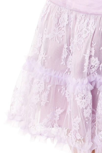 Party Girl Strapless Tulle and Lace Dress | Anna Sui