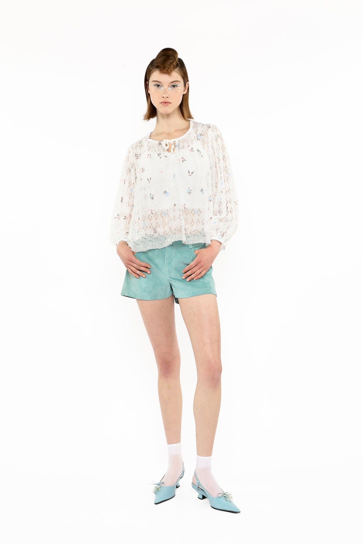 Embroidered Lacey Trellis Blouse | Anna Sui