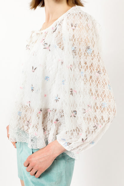 Embroidered Lacey Trellis Blouse | Anna Sui