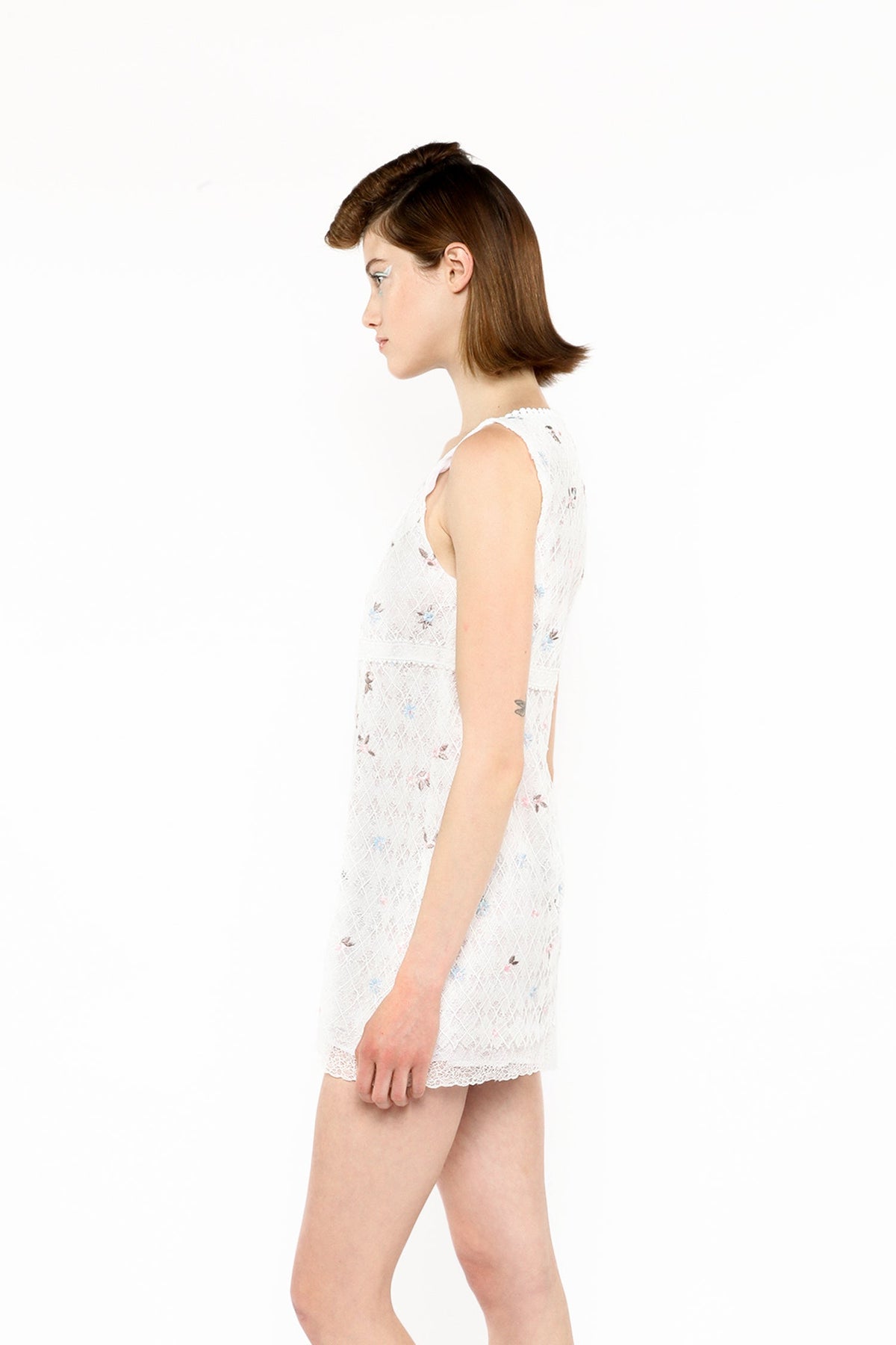 Embroidered Lacey Trellis Mini Dress | Anna Sui