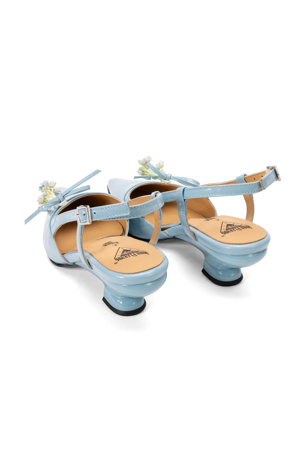 John Fluevog x Anna Sui Slingback Heels - Blue | Anna Sui