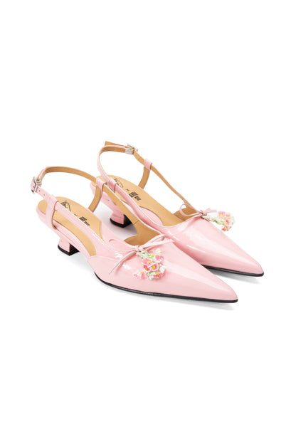 John Fluevog x Anna Sui Slingback Heels - Pink | Anna Sui