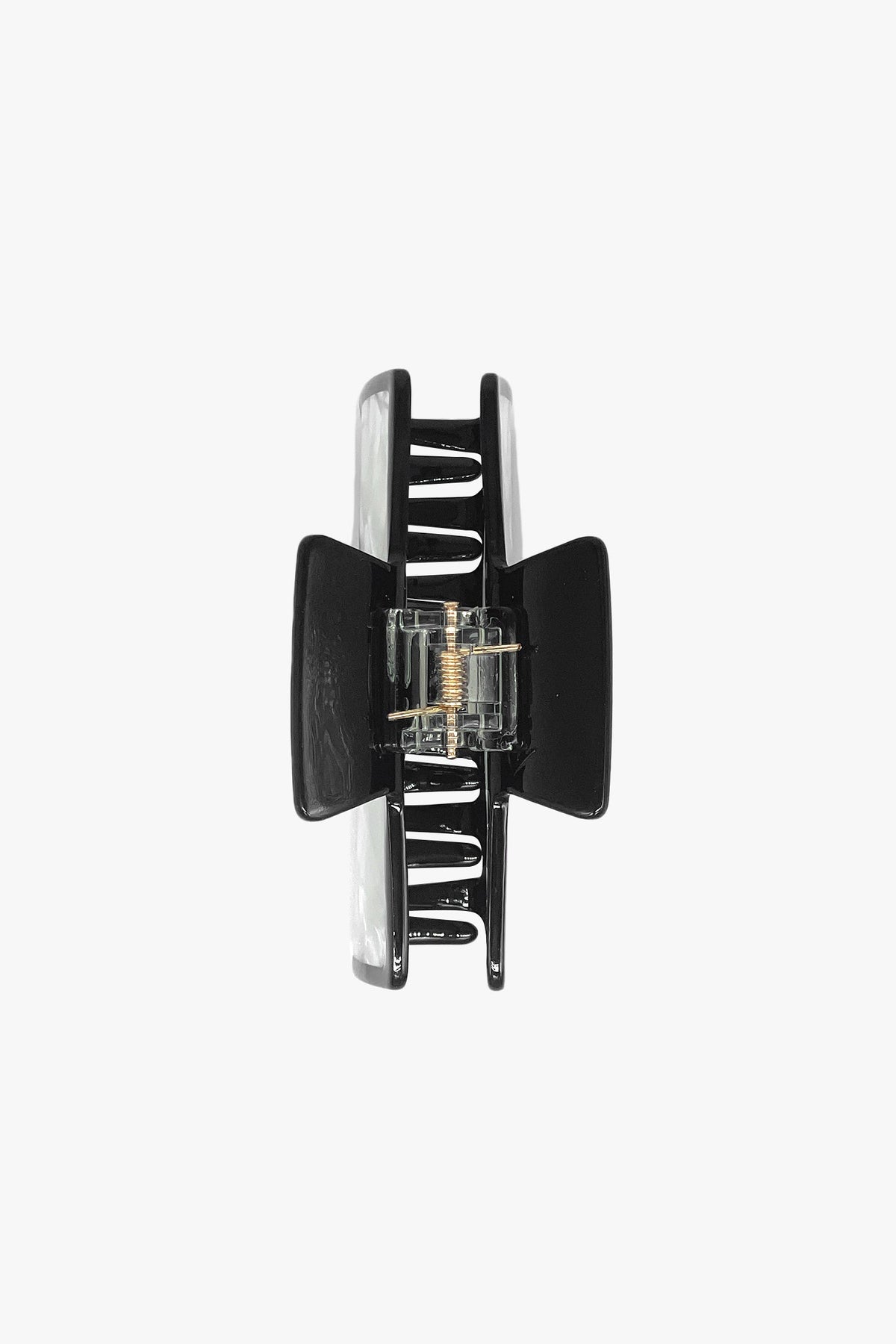 Art Deco Mother of Pearl & Black Rectangle Jaw Clip | Anna Sui