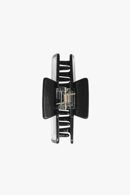 Art Deco Mother of Pearl & Black Rectangle Jaw Clip | Anna Sui