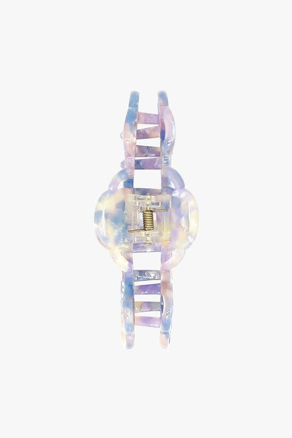 Triple Open Flower Rose Jaw Clip - Blue Lavender | Anna Sui