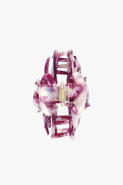 Rose Petal Bar Large Jaw Clip- Purple | Anna Sui