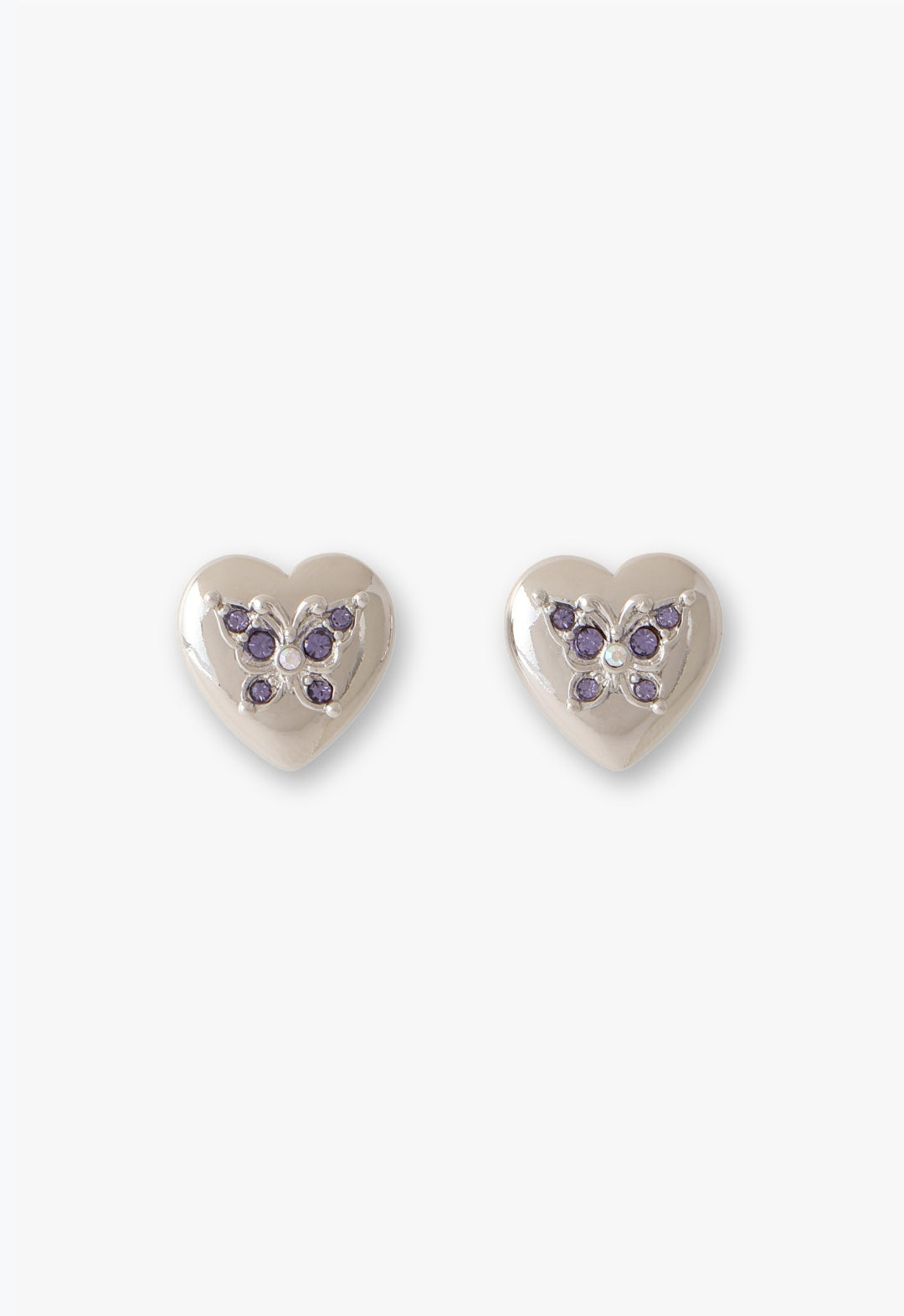 Butterfly Heart Stud Earrings | Anna Sui
