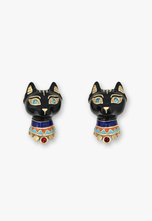 Egyptian Cat Stud Earrings | Anna Sui