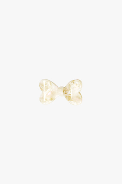 Love Puff Bow Side Clamp- Ivory | Anna Sui