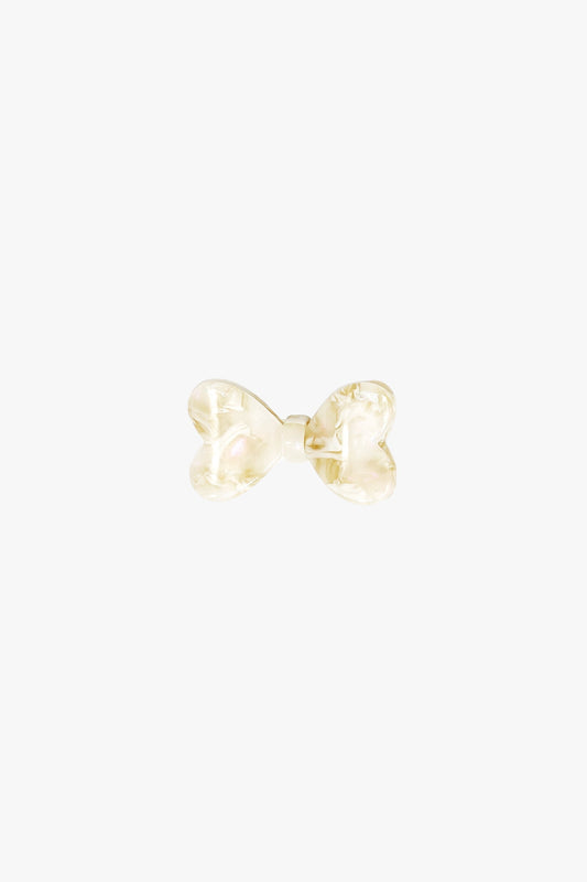Love Puff Bow Side Clamp- Ivory | Anna Sui
