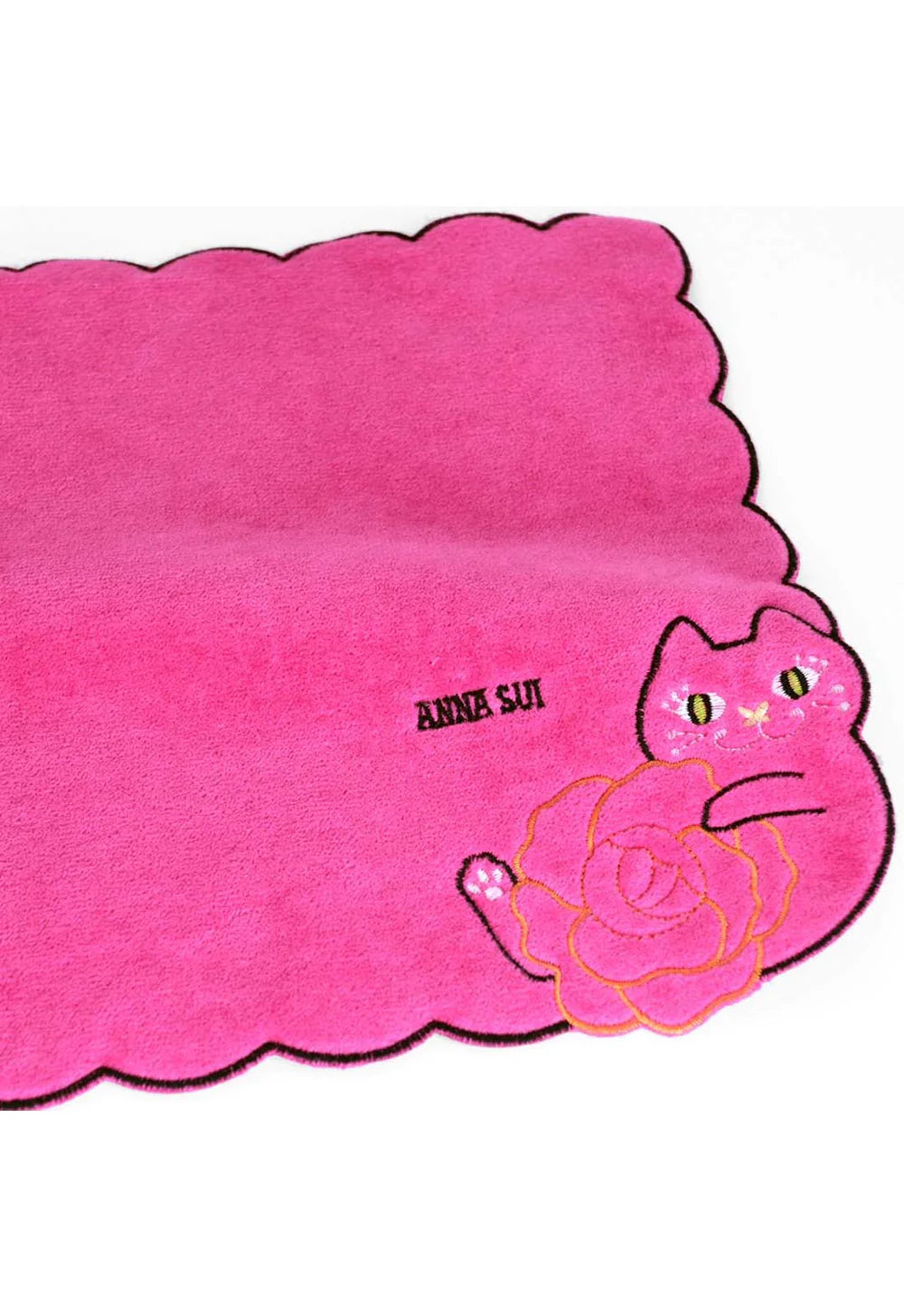 Cat Embroidery Rose Washcloth | Anna Sui