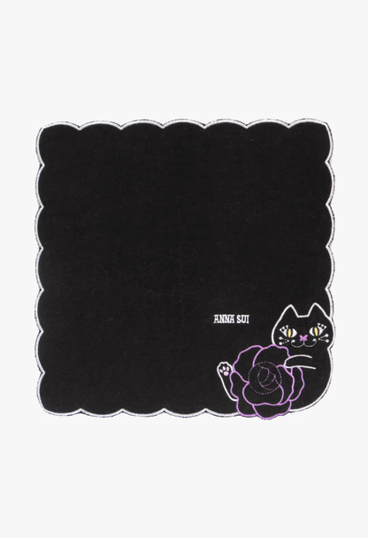 Cat Embroidery Rose Washcloth | Anna Sui