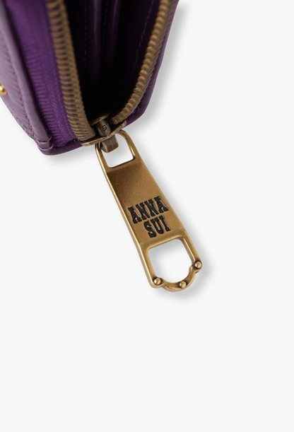 Victorian Quilted Wallet - Purple | Anna Sui