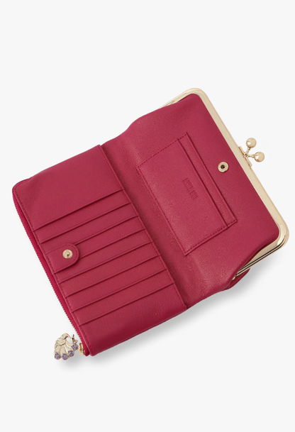Peacock Embossed Wallet - Pink | Anna Sui