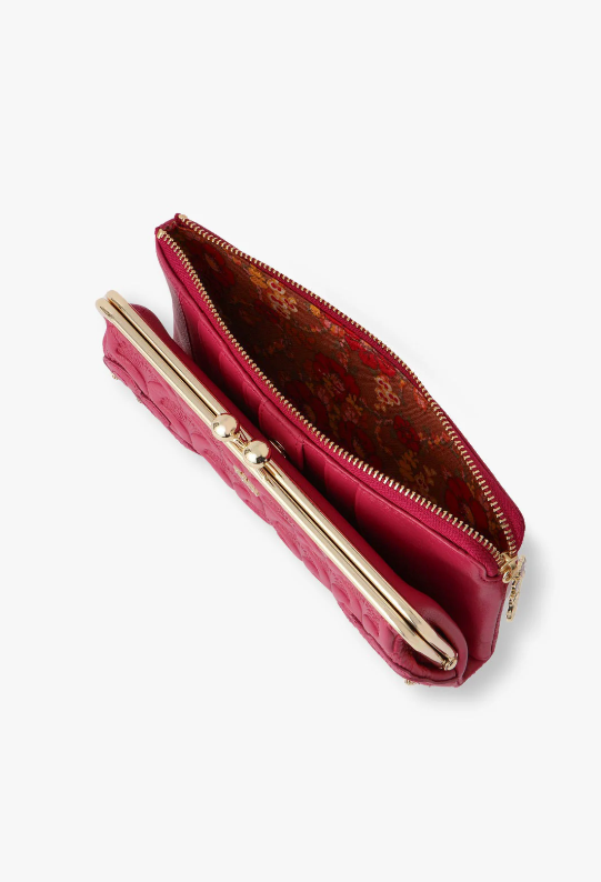 Peacock Embossed Wallet - Pink | Anna Sui