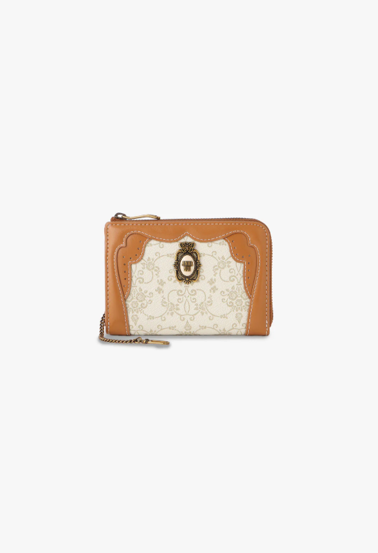 Lacey Roses Small Wallet - Beige | Anna Sui