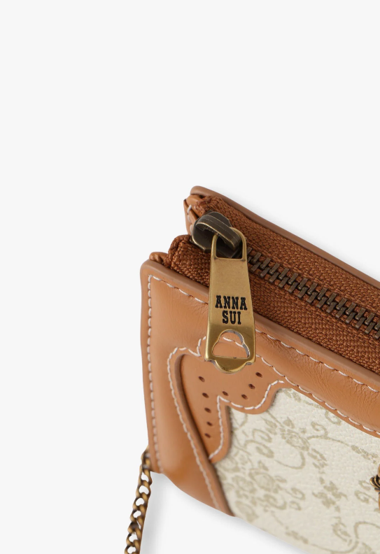 Lacey Roses Small Wallet - Beige | Anna Sui