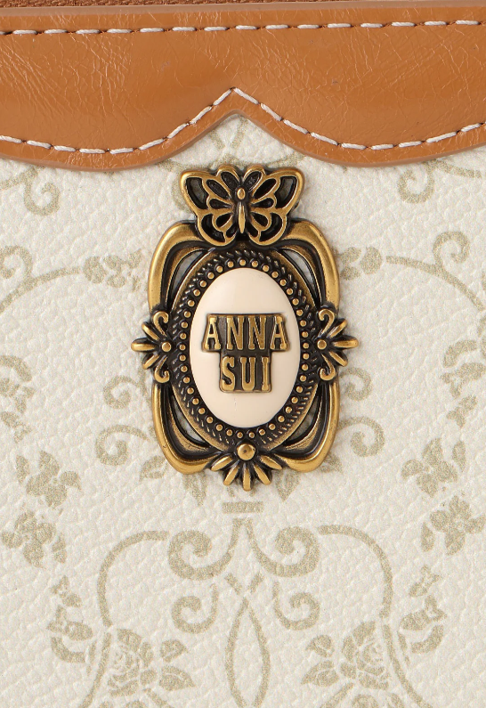 Lacey Roses Small Wallet - Beige | Anna Sui