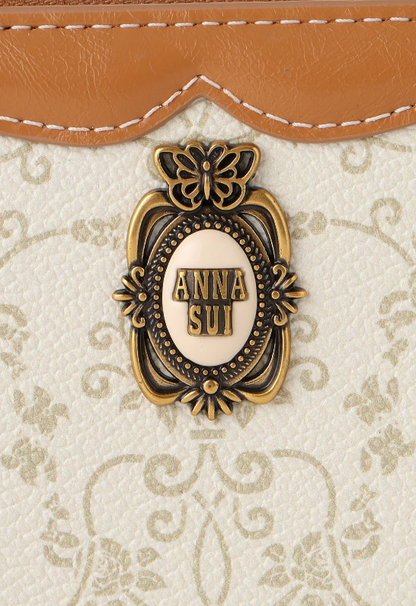 Lacey Roses Small Wallet - Beige | Anna Sui